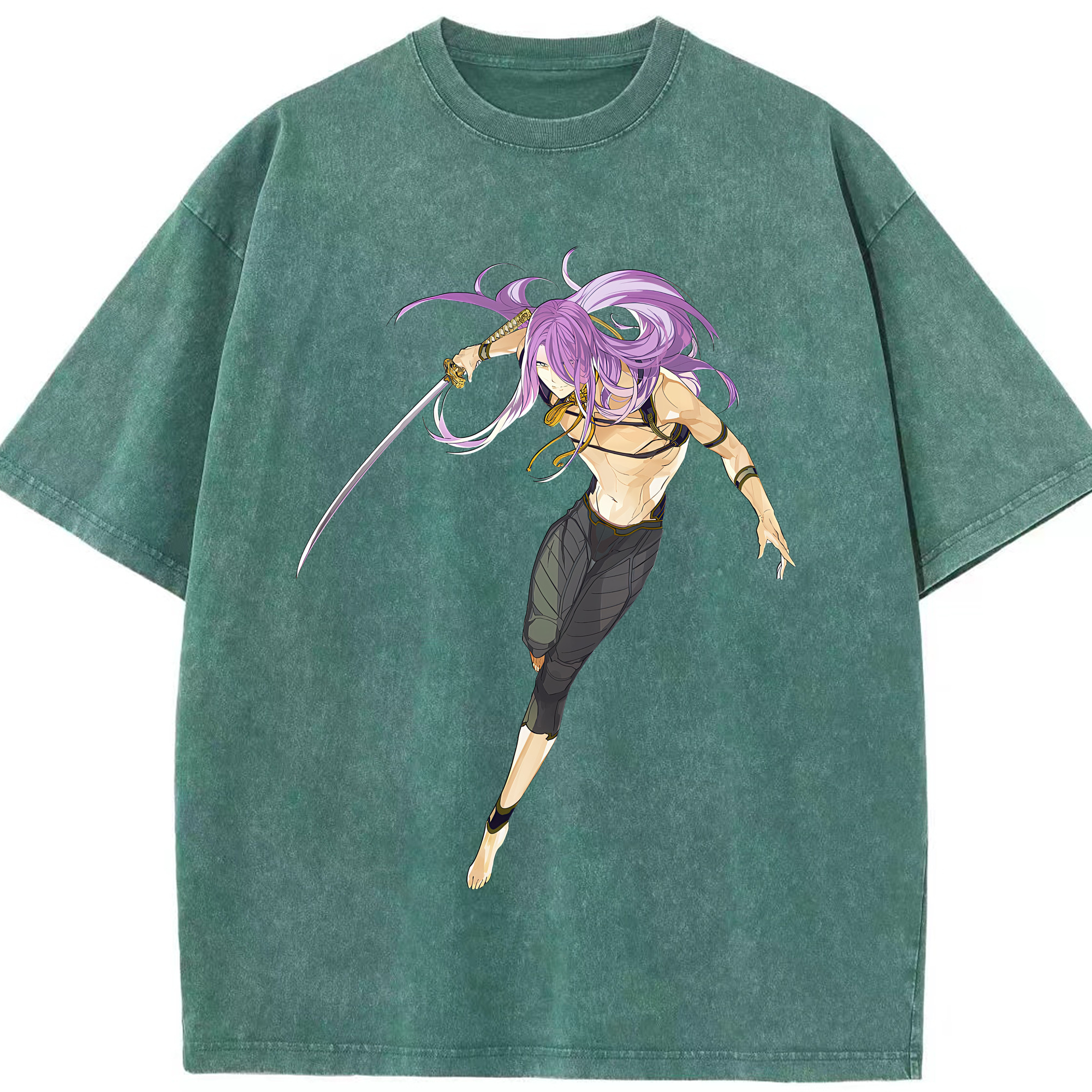 （画像用） 刀剣乱舞 Touken Ranbu 綿100% ヴィンテージ風 半袖Tシャツ（フロントプリント）